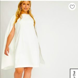 Eloquii White Cape Dress
